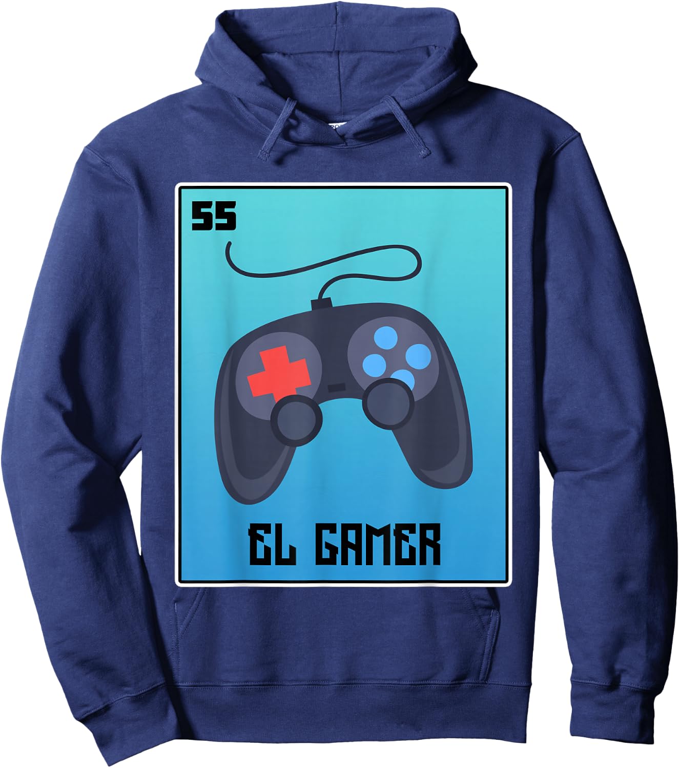 El Gamer Video Games Funny Mexican Lottery Parody Graphic Hoodie - Hoodie | Navy