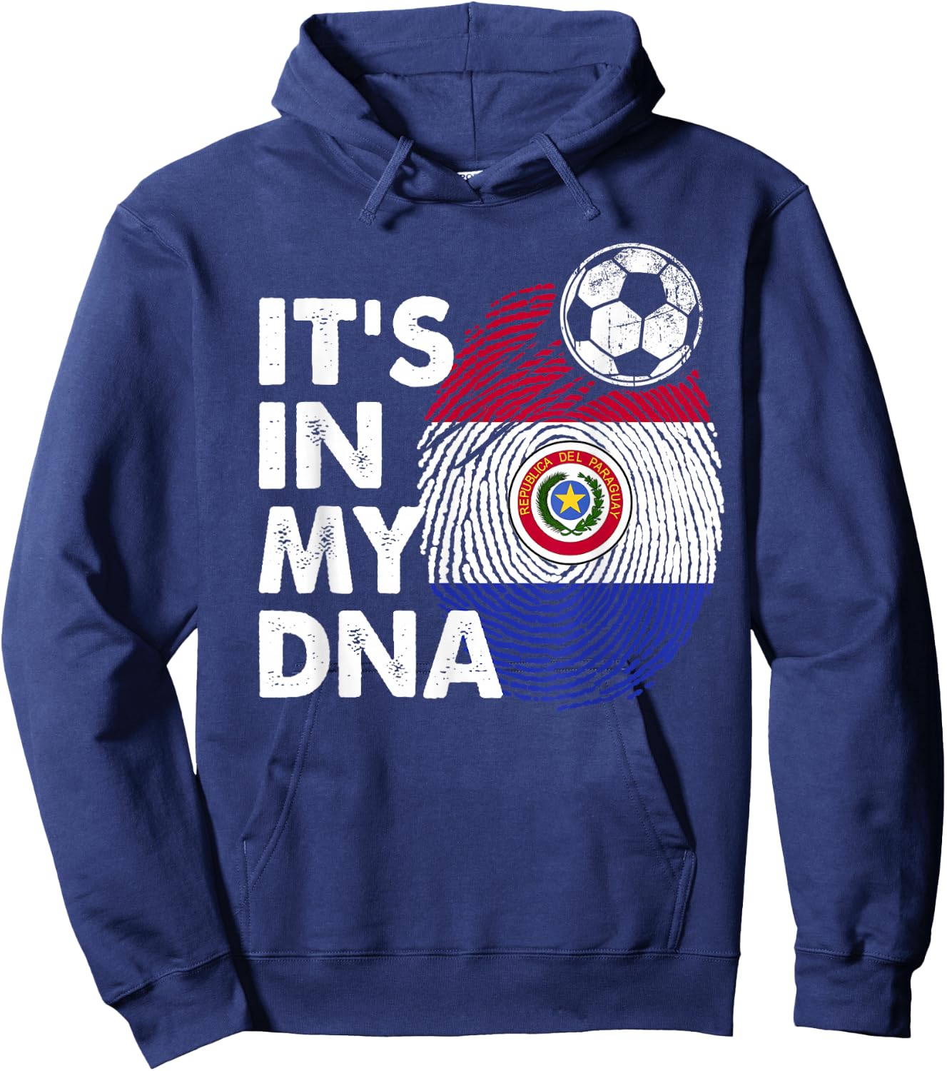 Paraguay In My DNA Paraguayan Flag Team Paraguay Hoodie - Hoodie | Navy
