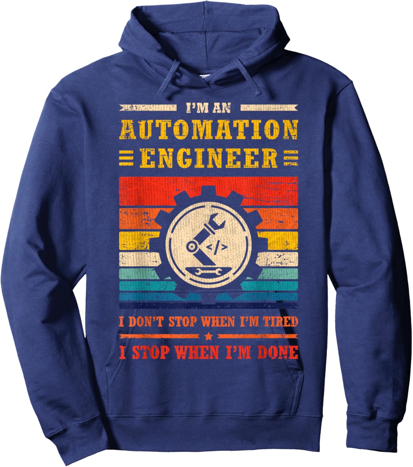 Controls Engineer HMI PLC Programmer PLC Automation Engineer Hoodie - Hoodie | Navy