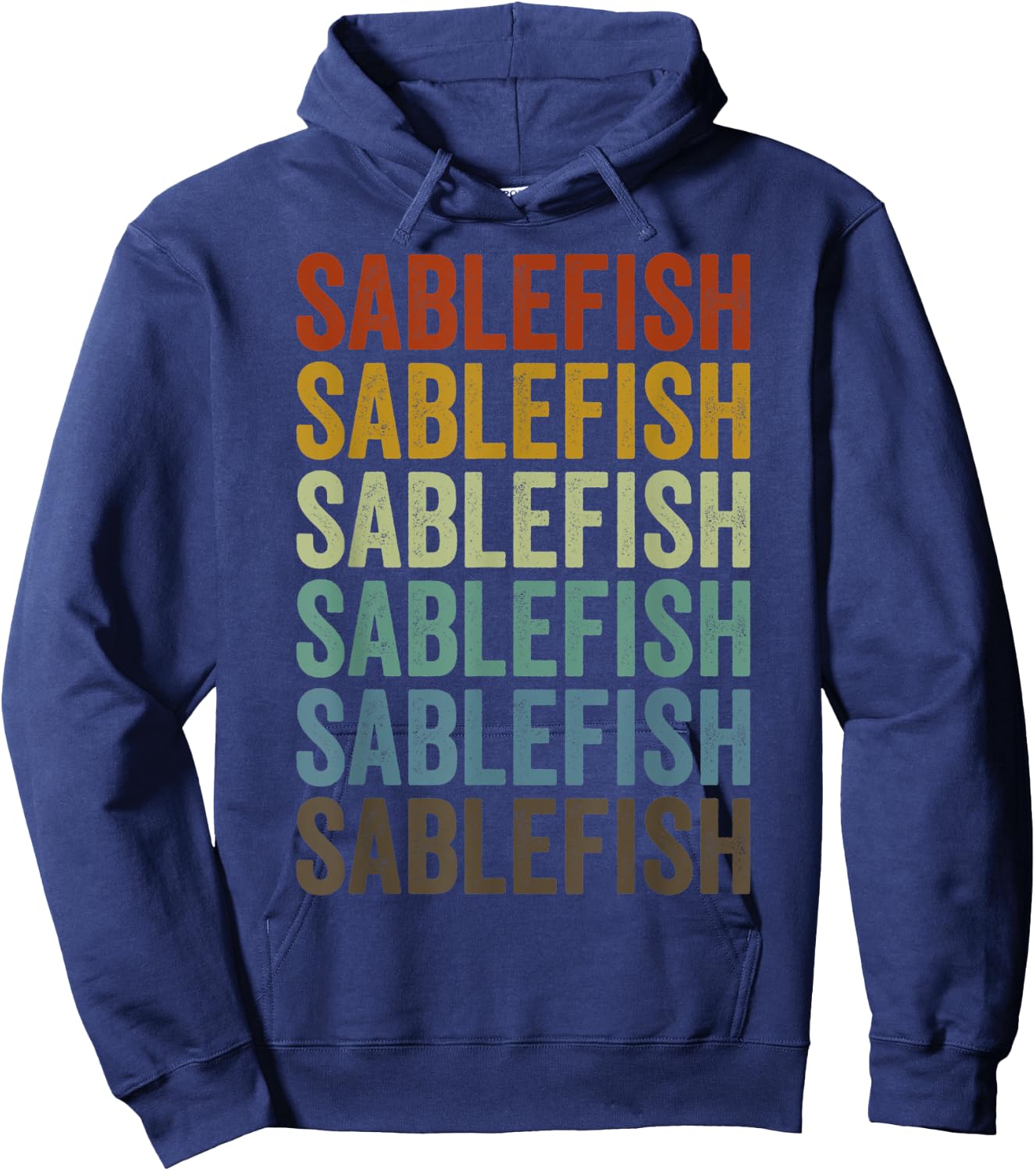 Sablefish Fish Retro Hoodie - Hoodie | Navy