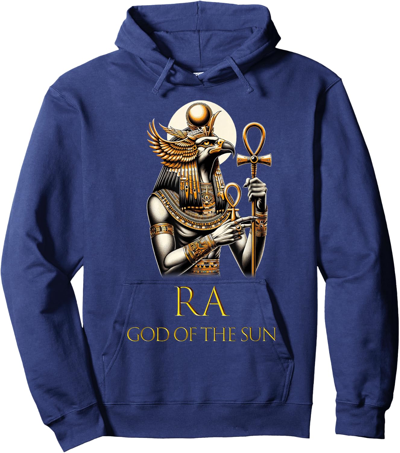 Ancient Egyptian God Pharaoh King Ra God of the Sun Hoodie - Hoodie | Navy