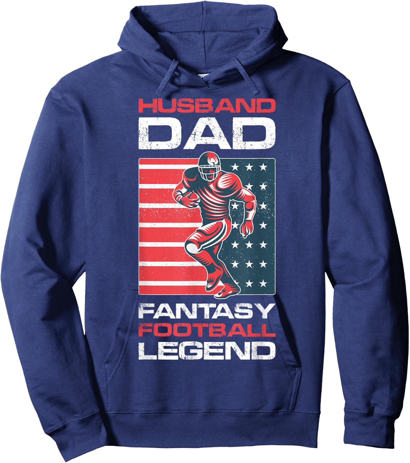 Funny Husband Dad Fantasy Football Legend Hoodie - Hoodie | Navy