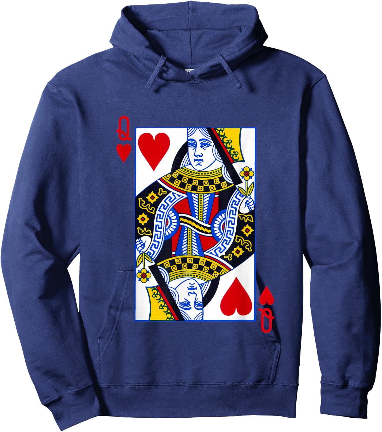 Queen of Hearts Feminist Shirt Playing Cards Hoodie - Hoodie | Navy