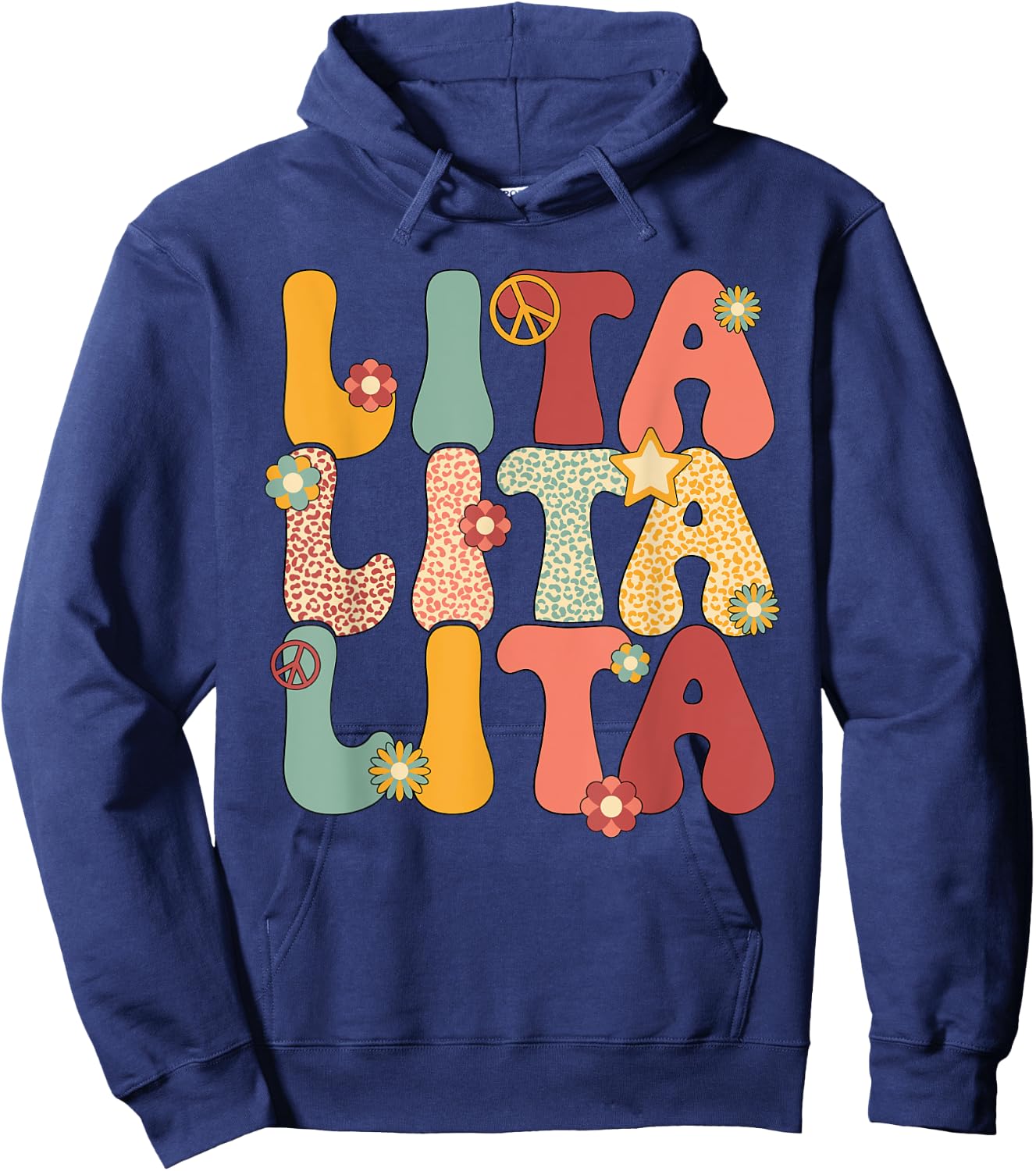 Lita Grandma Groovy Lita Grandmother Hoodie - Hoodie | Navy