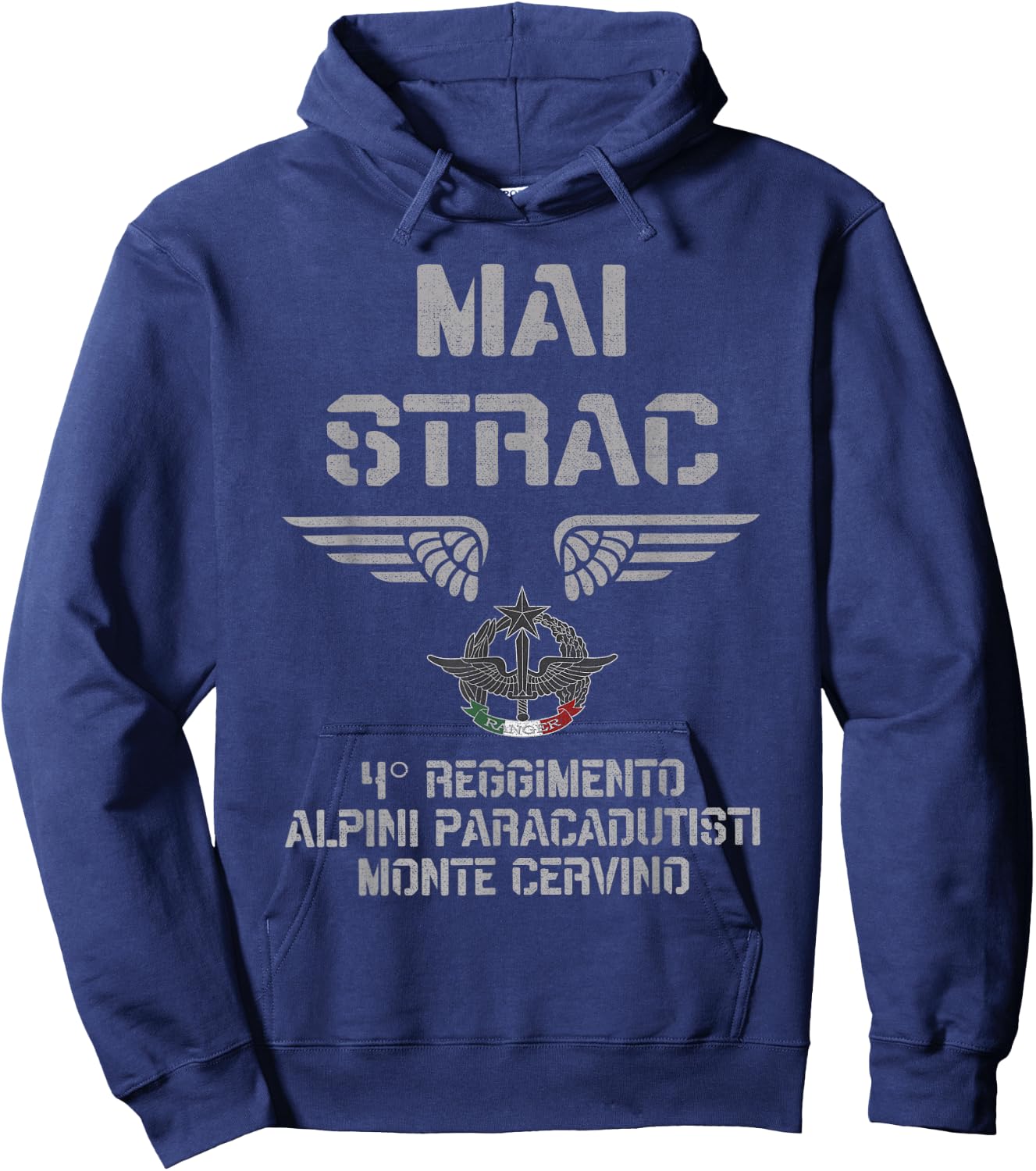Italian Special Force Alpini Paratroopers Monte Cervino Hoodie - Hoodie | Navy