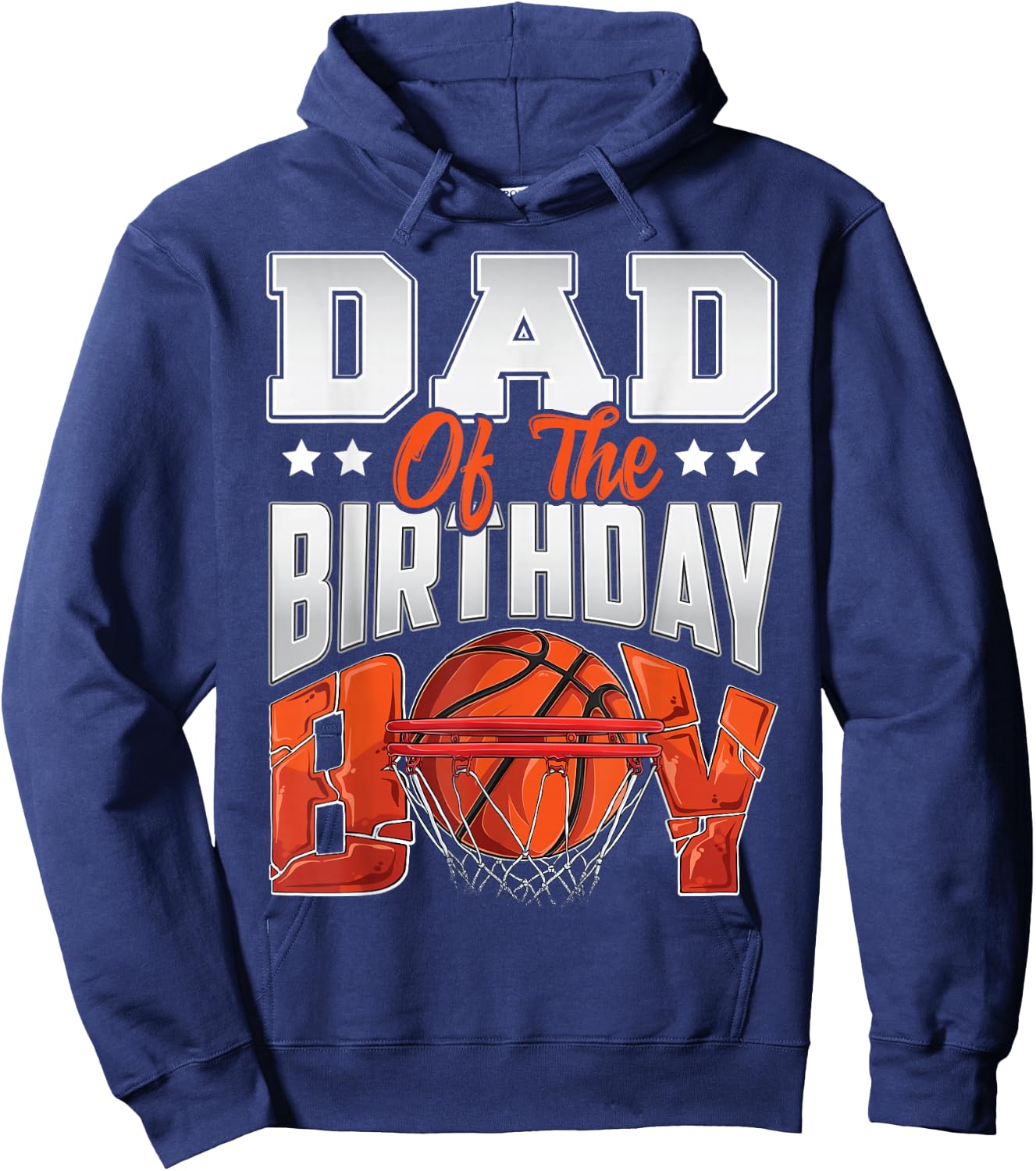 Dad basketball birthday Boy Family Baller b-day Party Hoodie - Hoodie | Navy