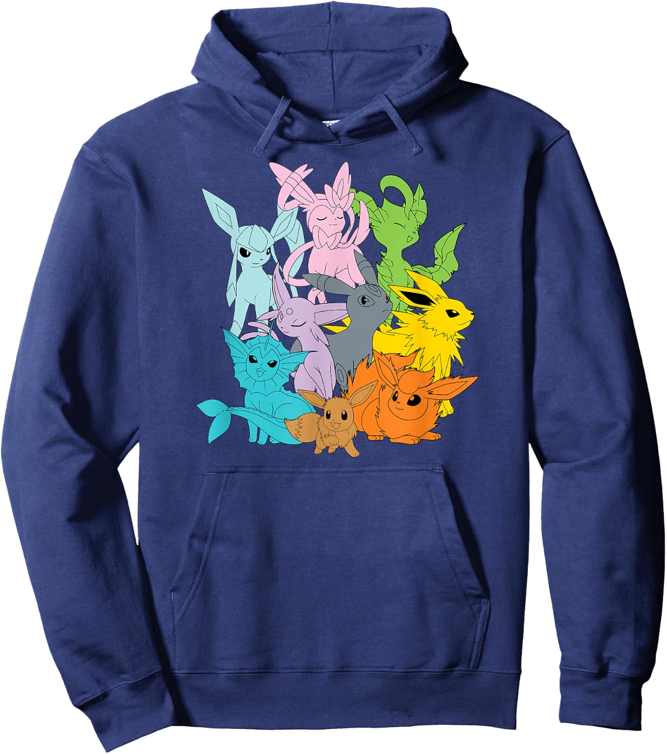 Pokémon - Eevolutions Solid Color Hoodie - Hoodie | Navy