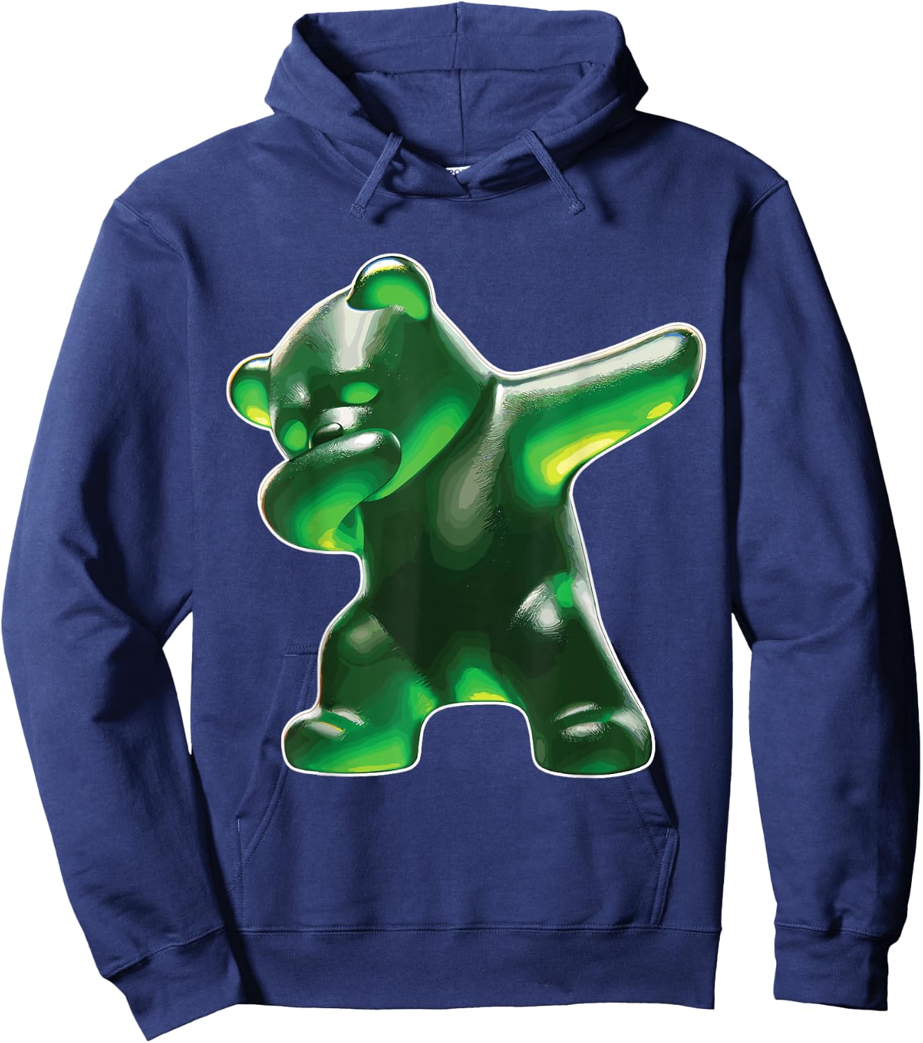 Gummy Bear, Green Gummy Bear, Dabbing Gummy Bear Hoodie - Hoodie | Navy