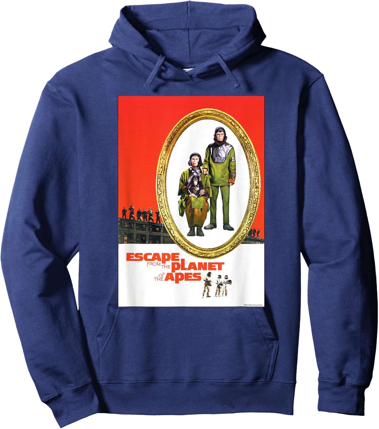 Escape from the Planet of the Apes 1971 Family Movie Poster Hoodie - Hoodie | Navy