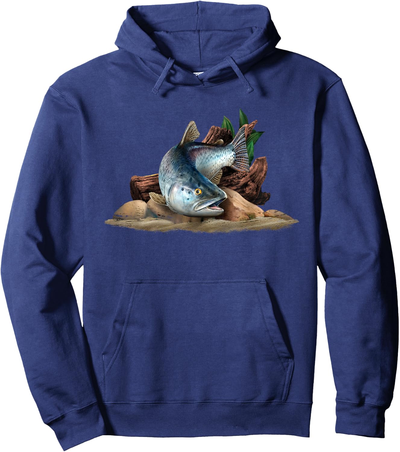 Trout Fish Illustration Fly Fishing Art Hoodie - Hoodie | Navy