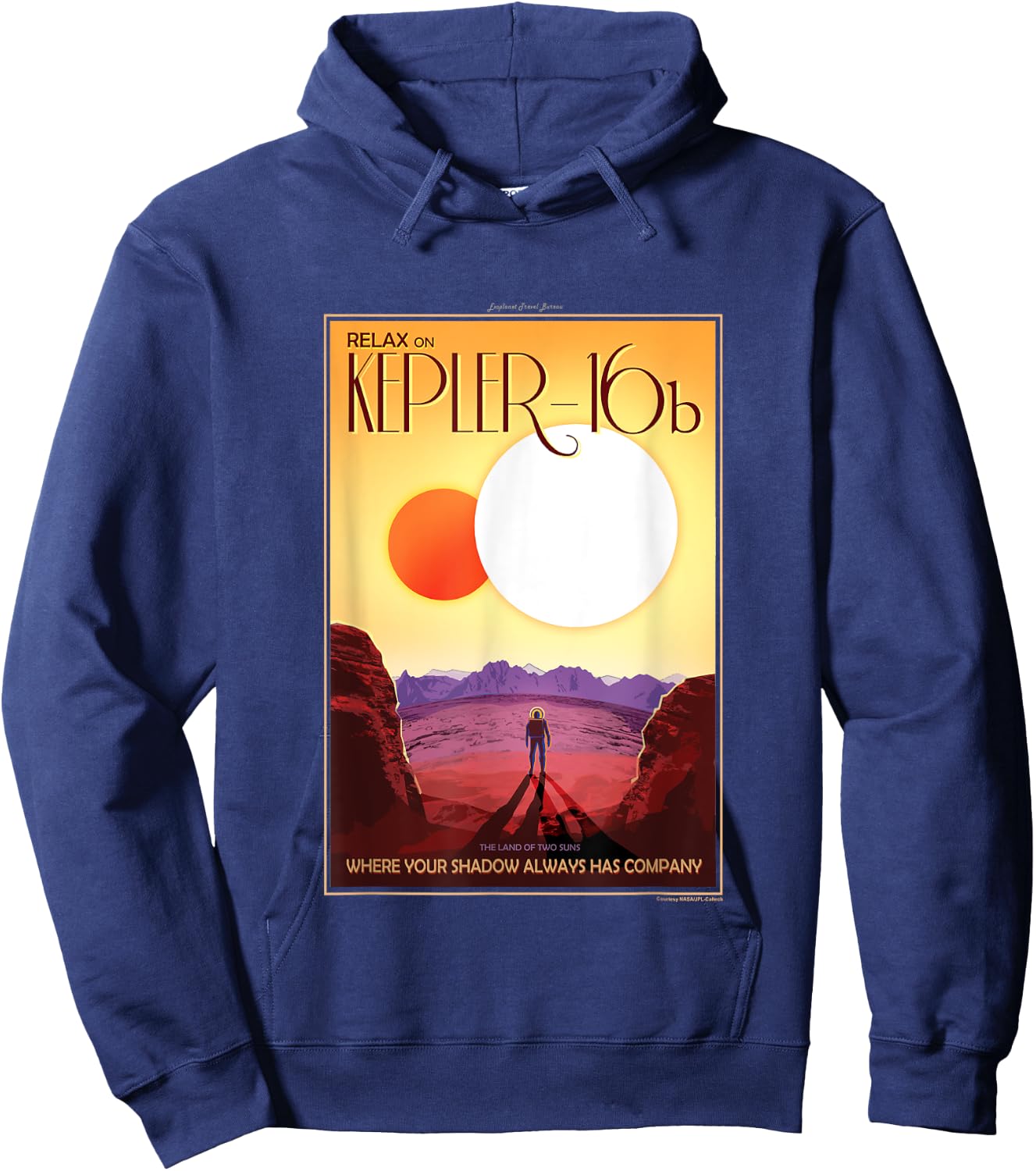 NASA Kepler 16b Interplanetary Travel Poster Hoodie - Hoodie | Navy
