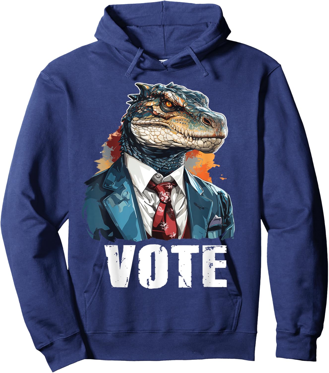 Vote - Funny Reptilian For President Election Voting Lizard Hoodie - Hoodie | Navy