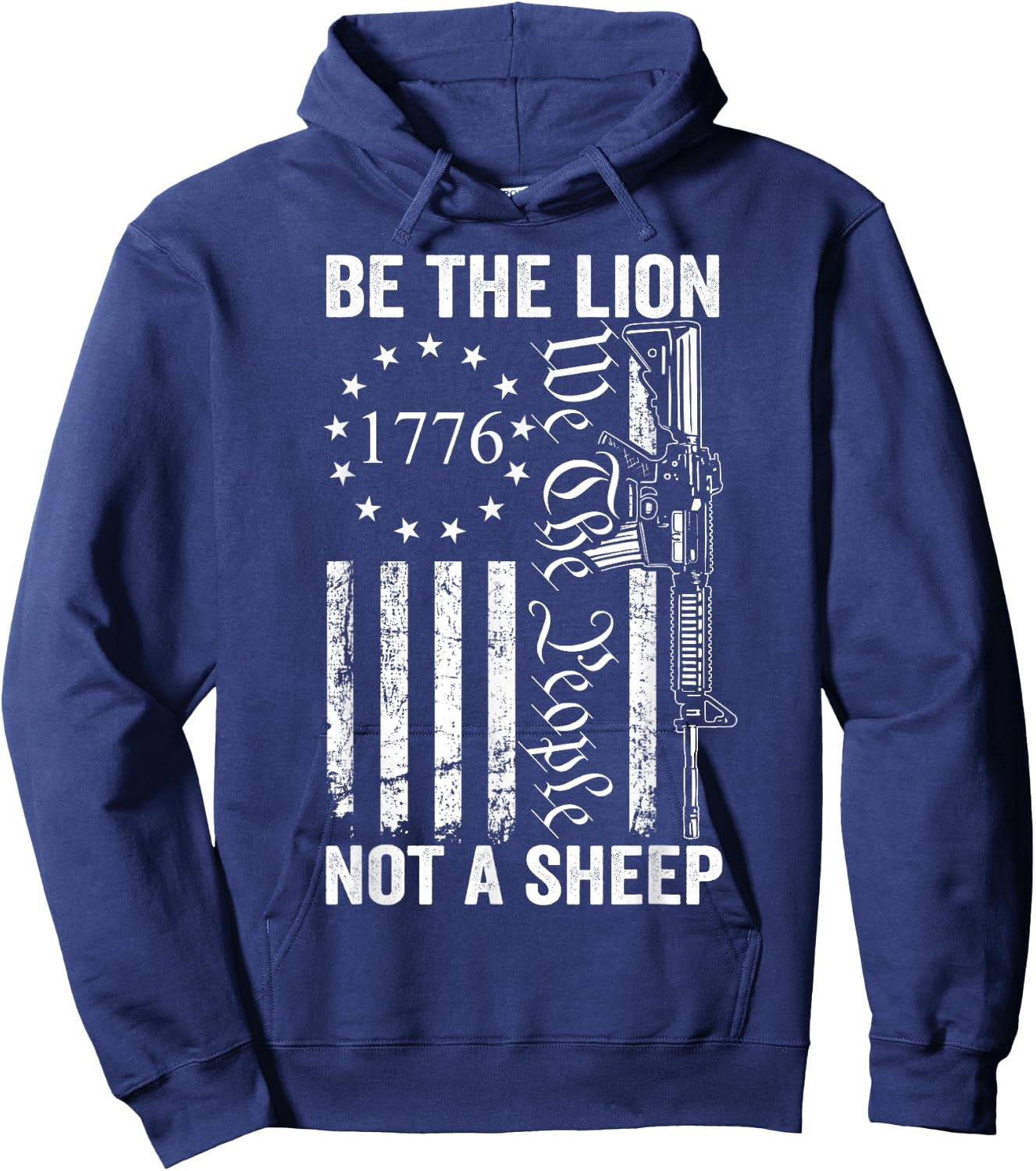 Be The Lion Not A Sheep - Pro Gun 2nd Amendment AR15 USA Hoodie - Hoodie | Navy