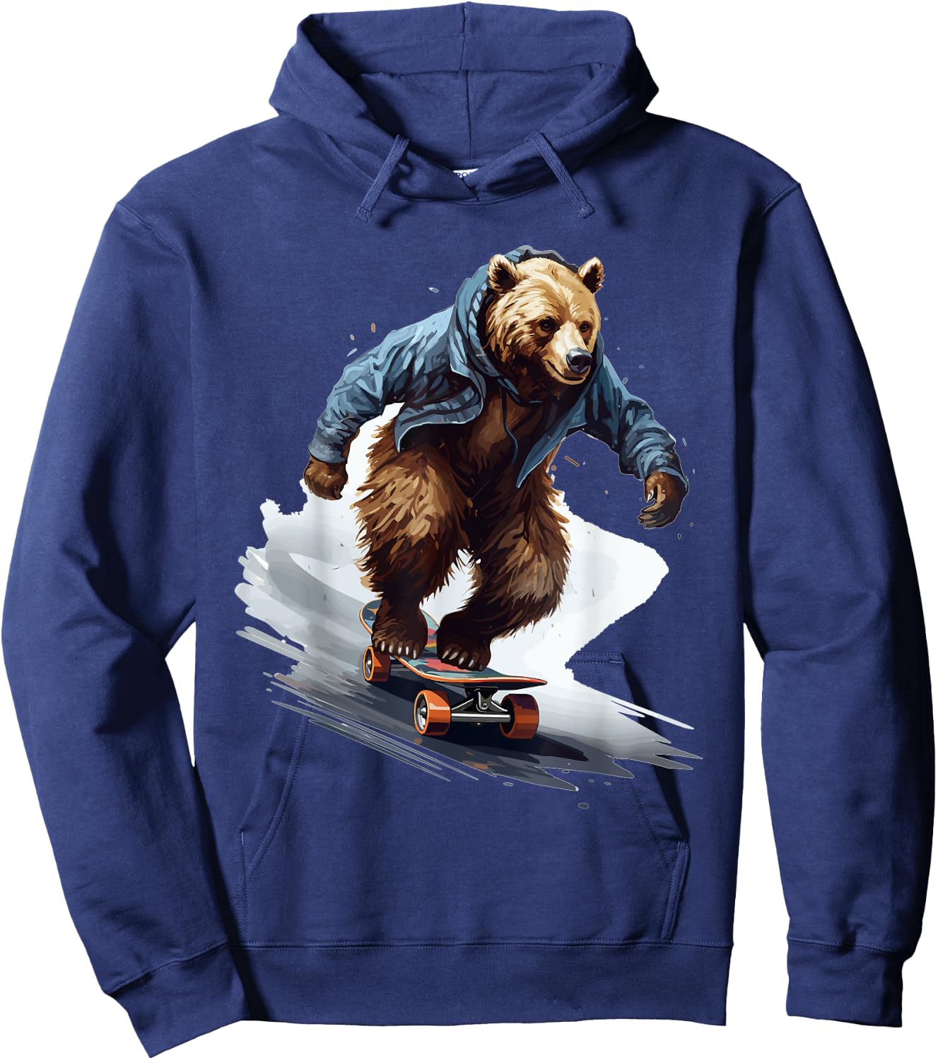 Grizzly Skater - Skateboard Skateboarder Skateboarding Hoodie - Hoodie | Navy