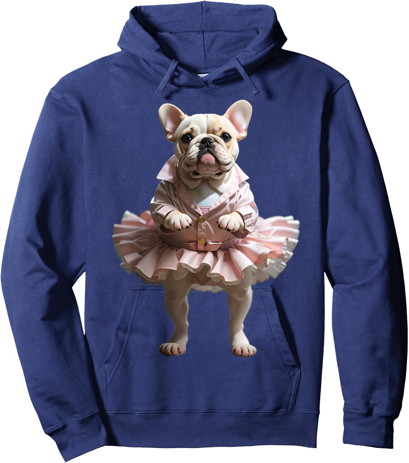 French Bulldog Ballet Funny Dog Owner Pet Tutu Graphic Women Kids Hoodie - Hoodie | Navy