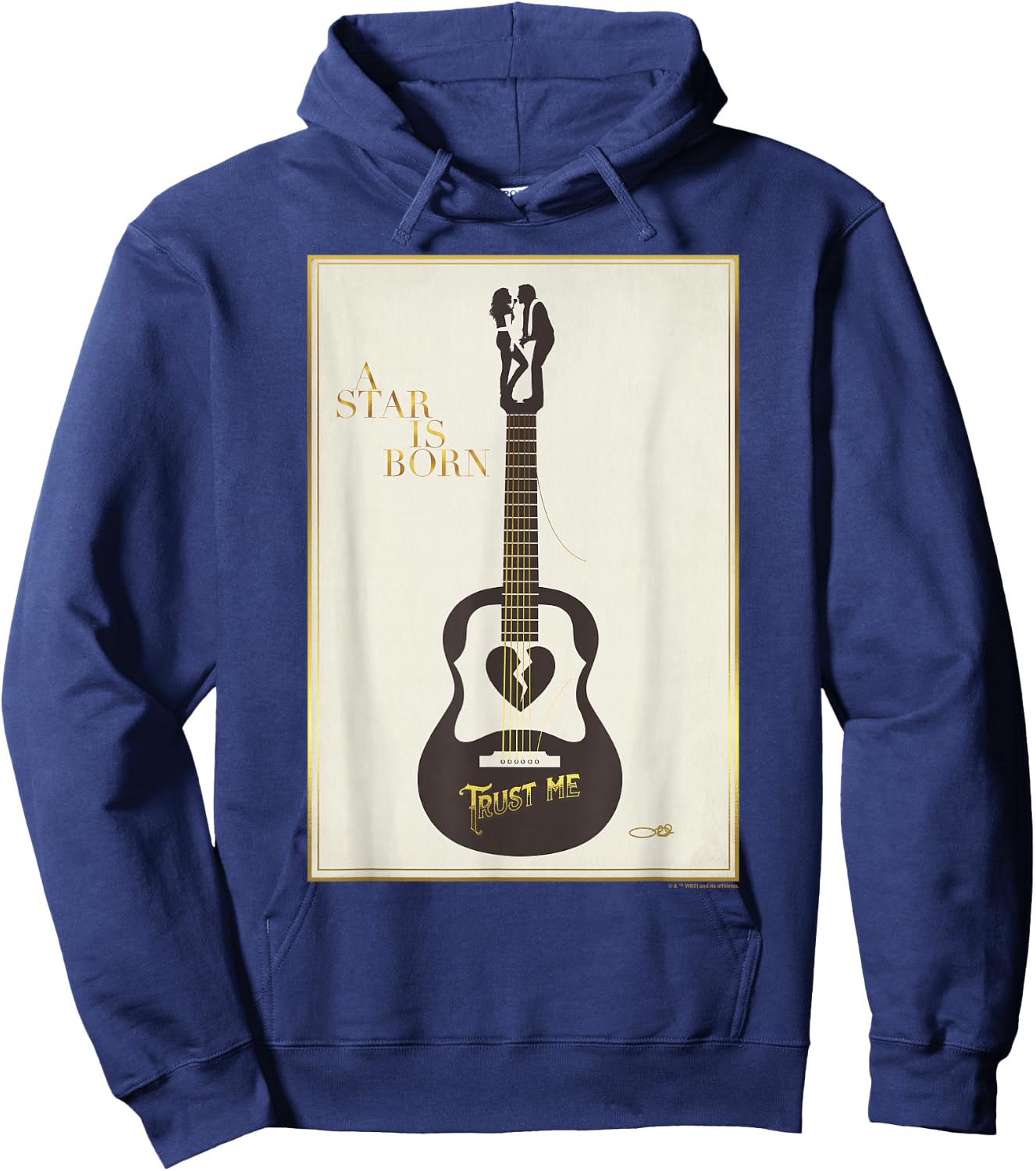 WB100 A Star Is Born Trust Me Guitar Silhouette Movie Logo Hoodie - Hoodie | Navy