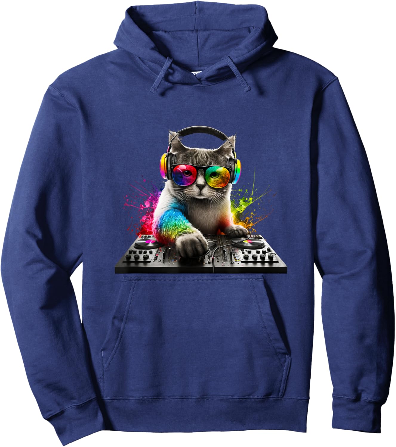 Cat DJ Hoodie - Hoodie | Navy