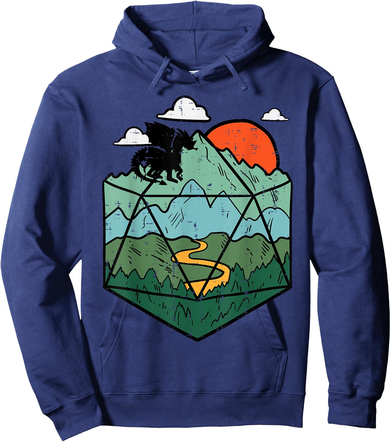 RPG Mountain Gamer Men Boys Kids Youth Hoodie - Hoodie | Navy