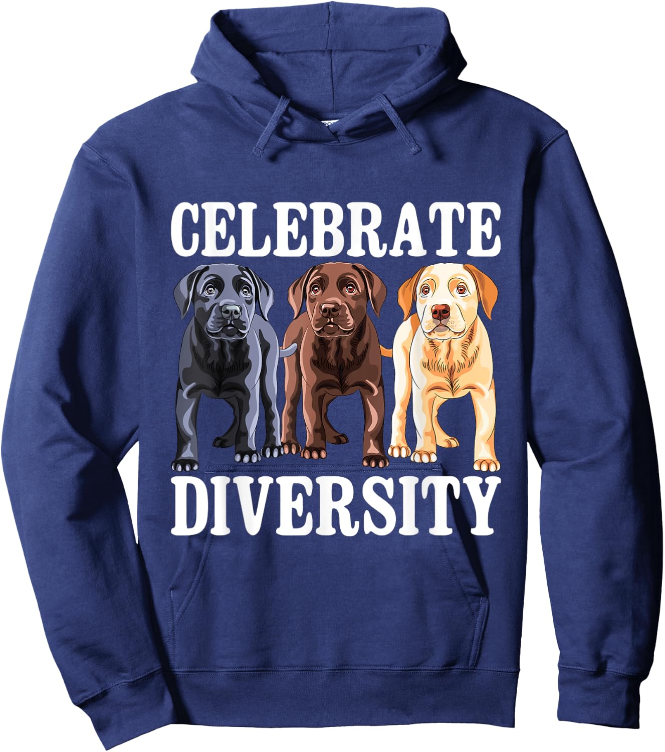 Celebrate Diversity - Labrador Retriever Dog Lover Hoodie - Hoodie | Navy