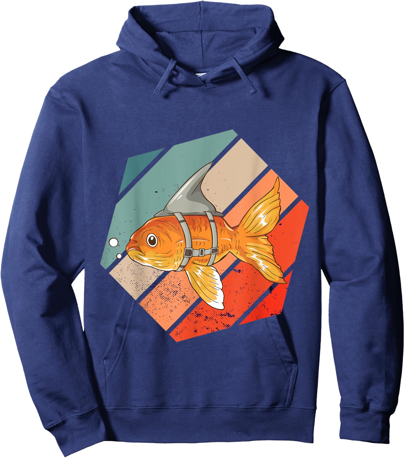 Shark Goldfish Motivational Fish Dream Big Playful Bold Hoodie - Hoodie | Navy