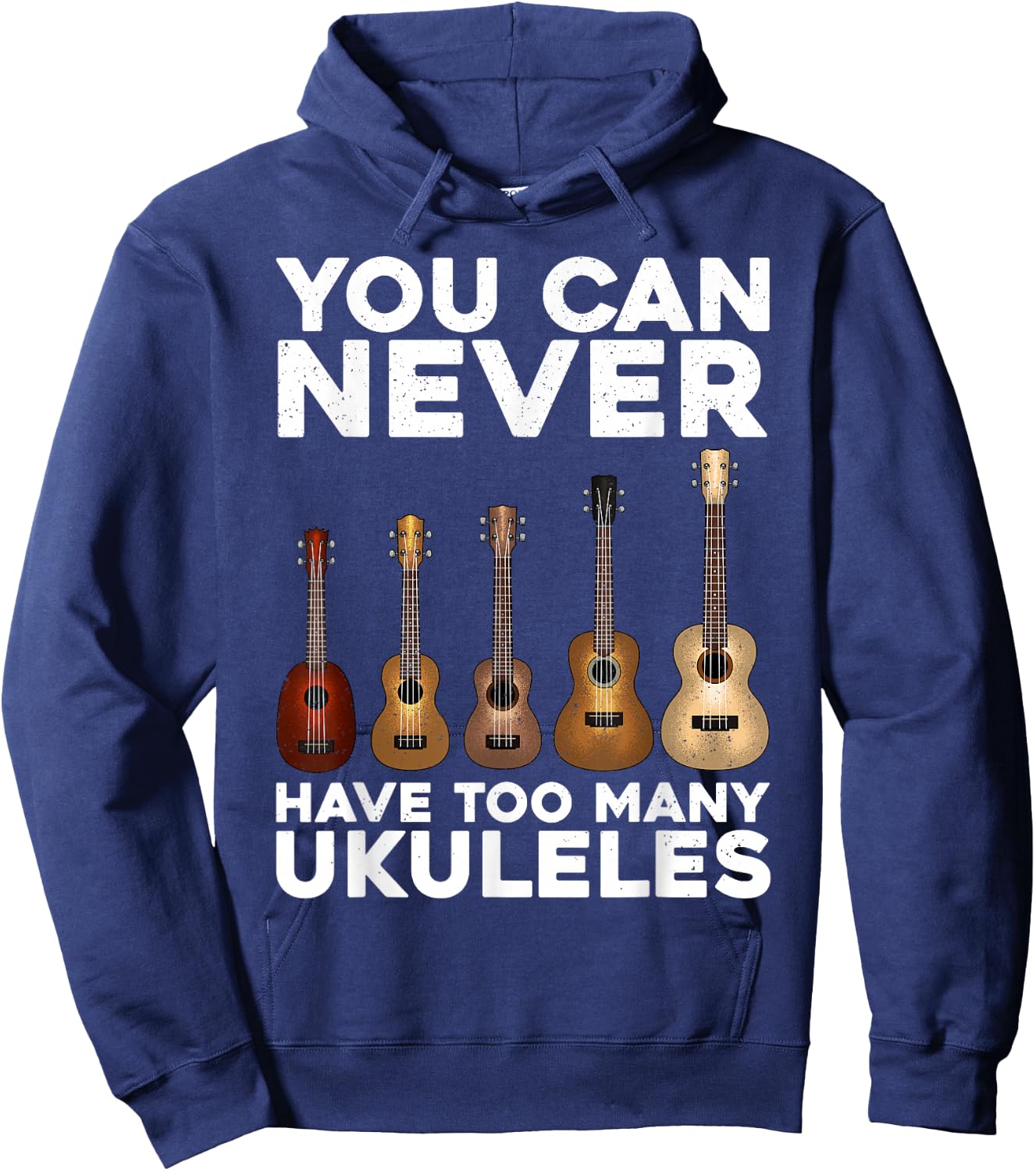 Funny Ukulele Art Women Small Guitar Ukulele Players Hoodie - Hoodie | Navy