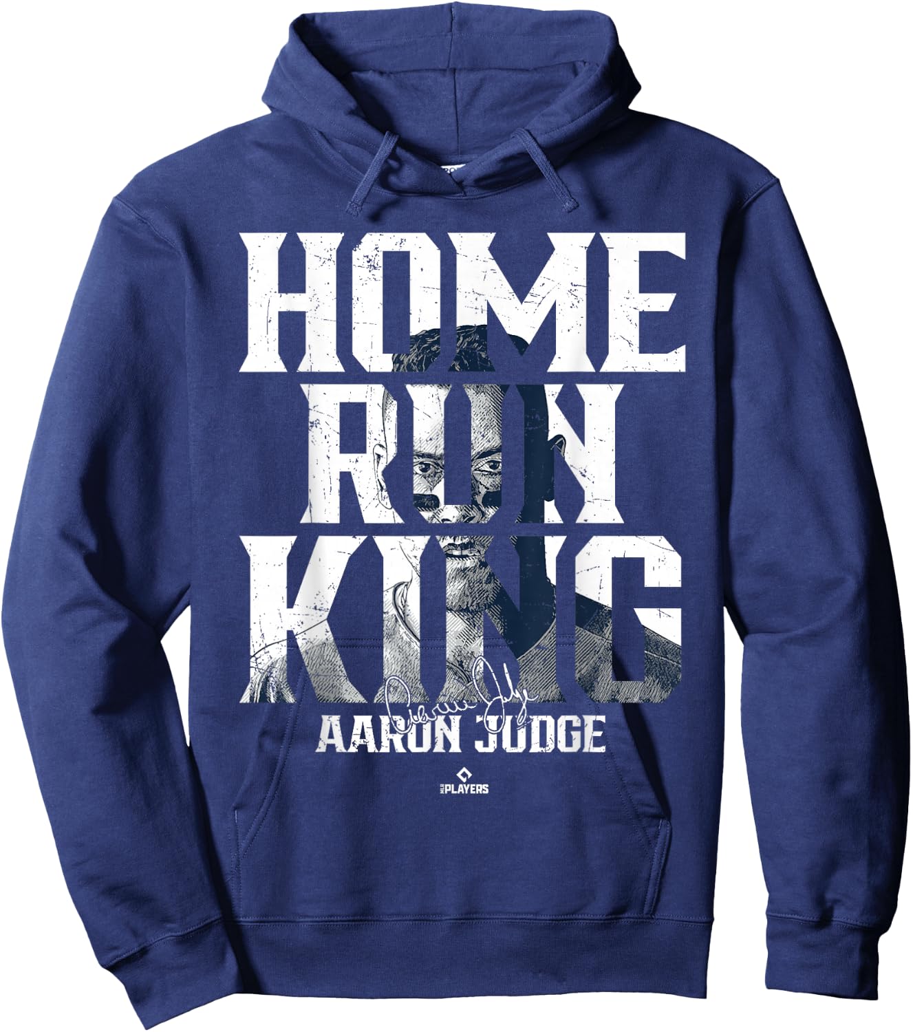 Home Run King Portrait Aaron Judge New York MLBPA Hoodie - Hoodie | Navy