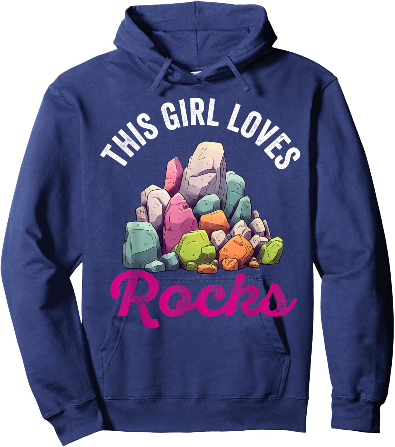 Rock Collector Hunting Women Girl Stones Geology Rockhound Hoodie - Hoodie | Navy