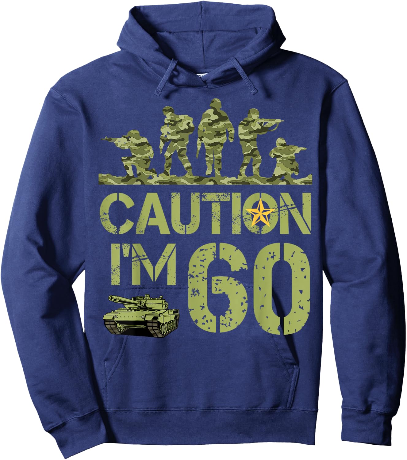 60th Birthday Military I'm 60 Year Old Camo Birthday 60 Hoodie - Hoodie | Navy