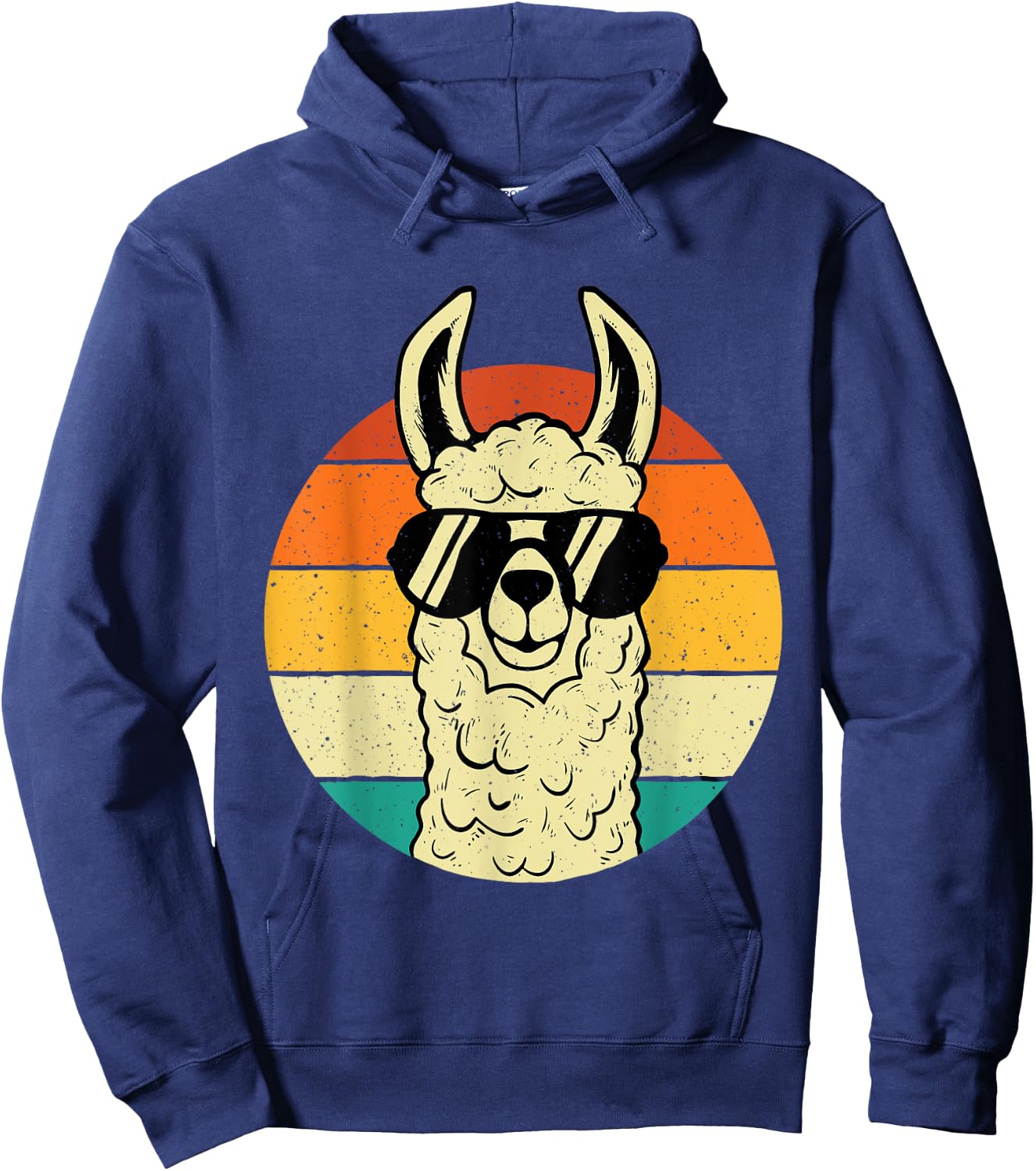 Retro Vintage Alpaca Lover - Farm Animal Zoo Farmer Breeder Hoodie - Hoodie | Navy