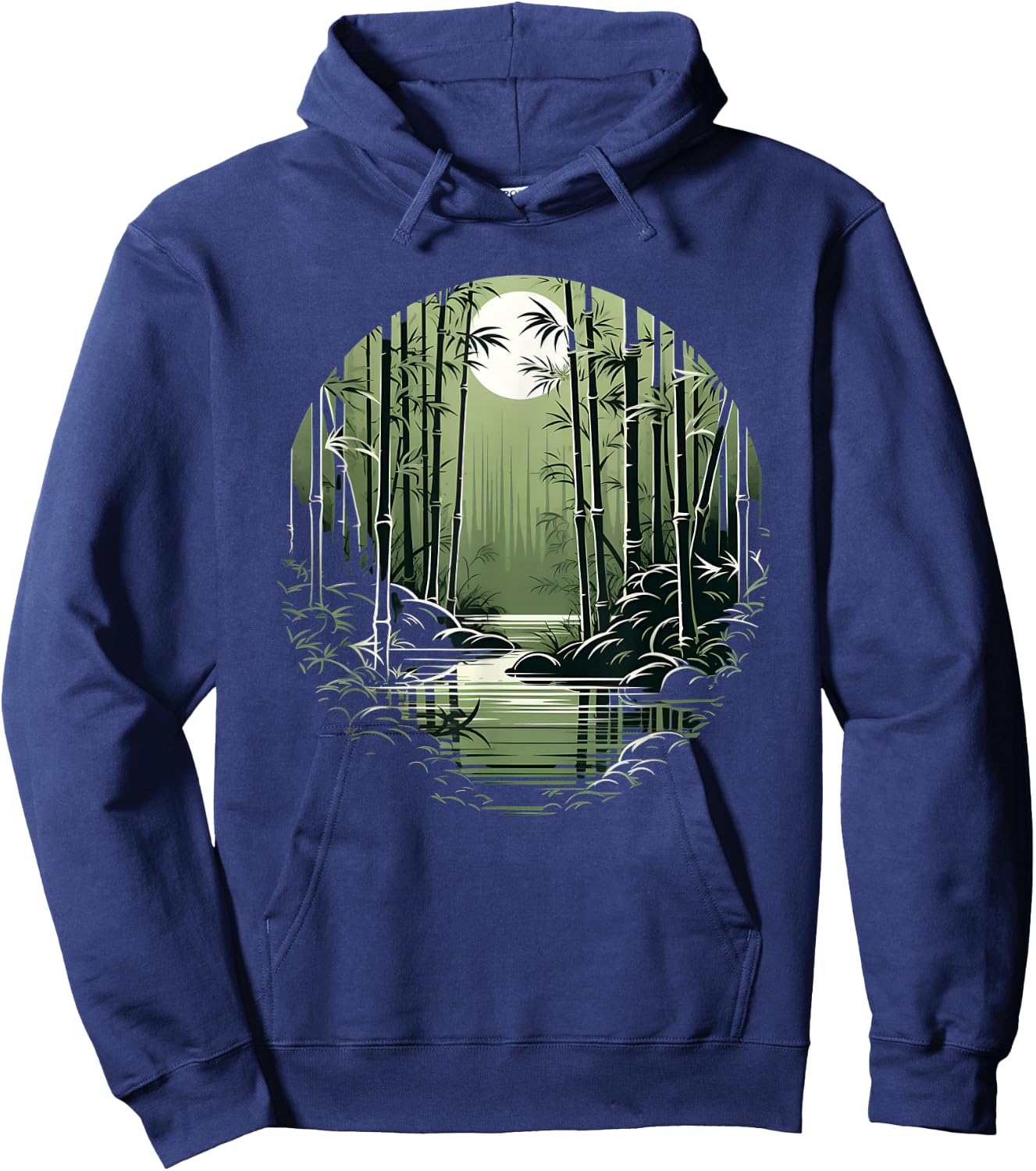 Asian Bamboo Forest Connection With Nature Hoodie - Hoodie | Navy