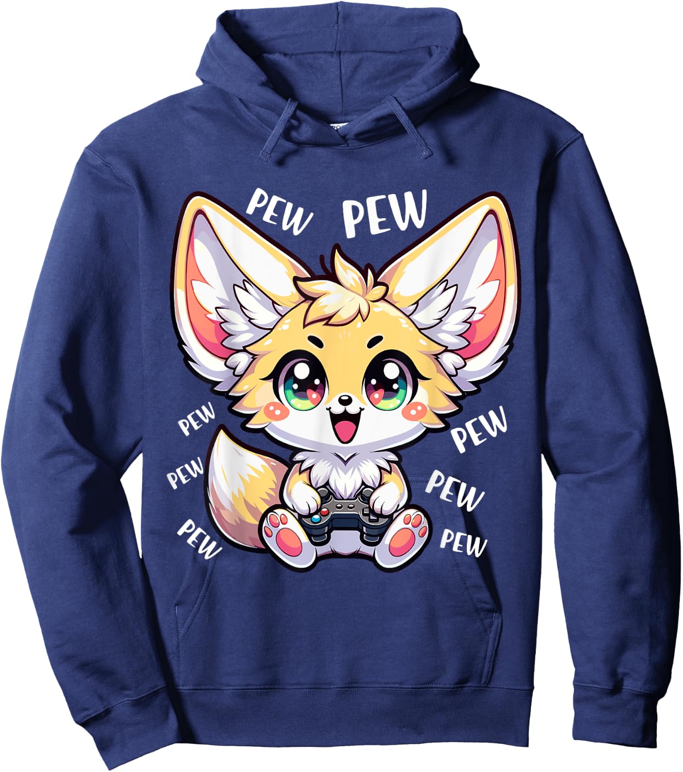 Fennec Fox Playing Video Games - Funny Gamer Boys Kids Hoodie - Hoodie | Navy