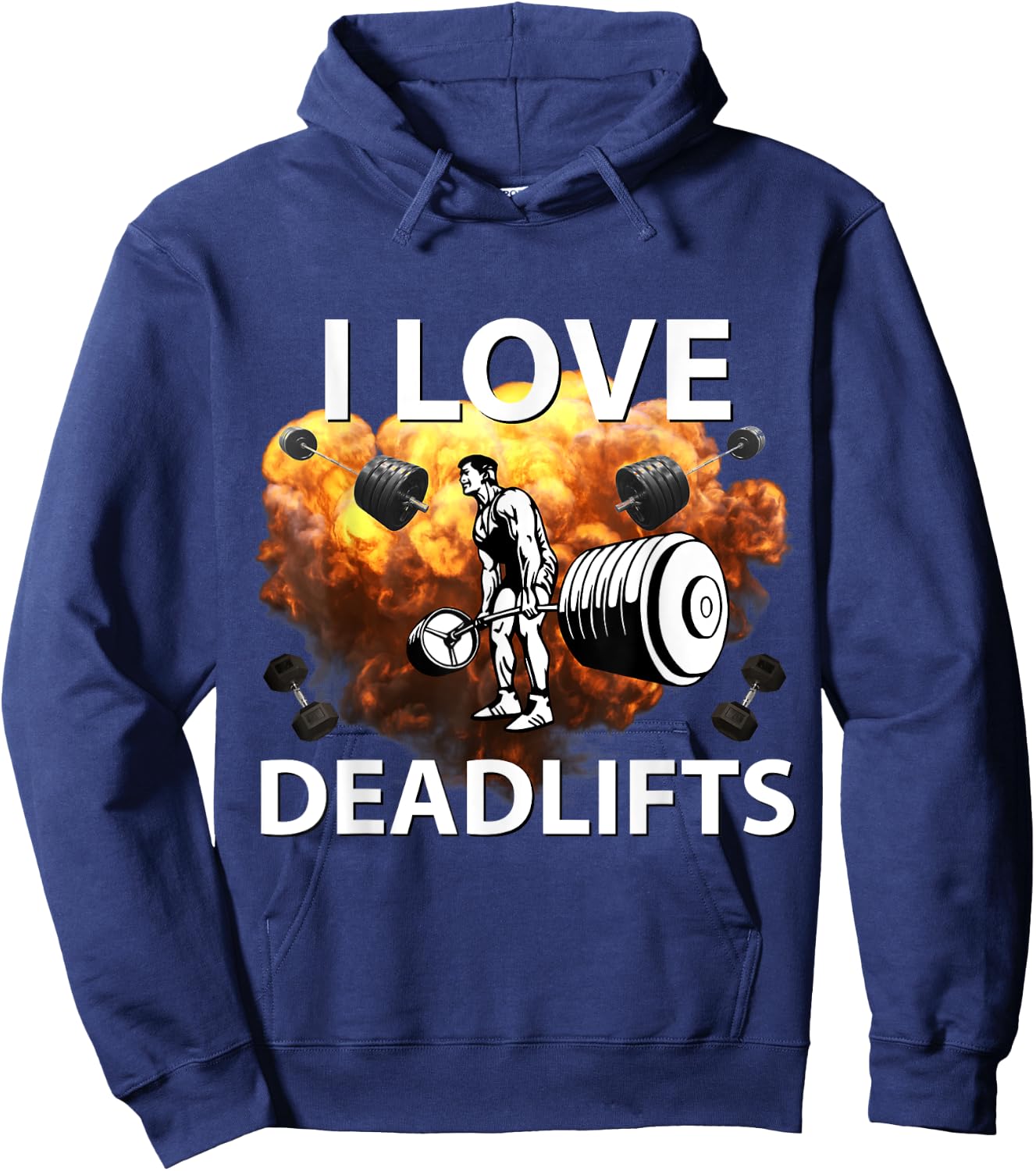 I Love Deadlifts Fitness Bodybuilding Powerlifting Design Hoodie - Hoodie | Navy