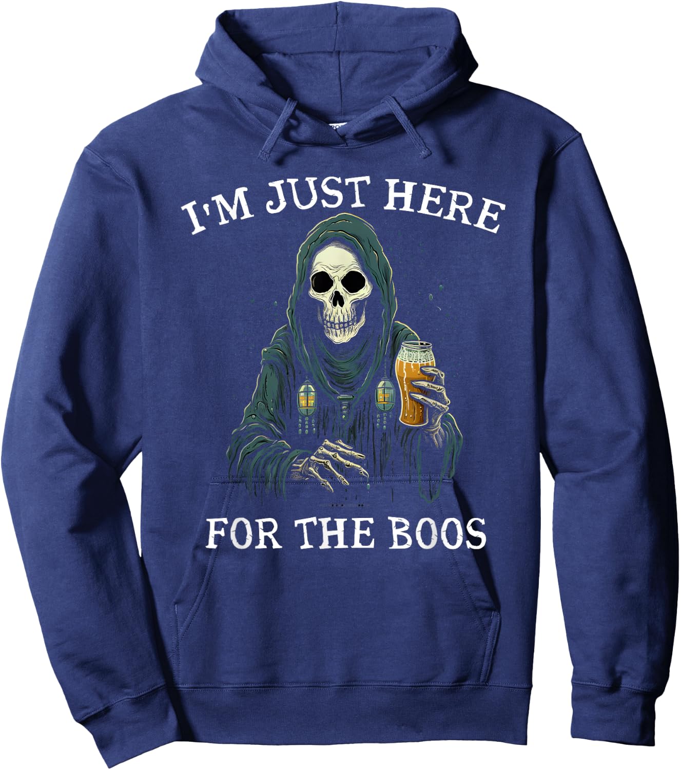 Funny Halloween I'm just here for the boos costume Hoodie - Hoodie | Navy