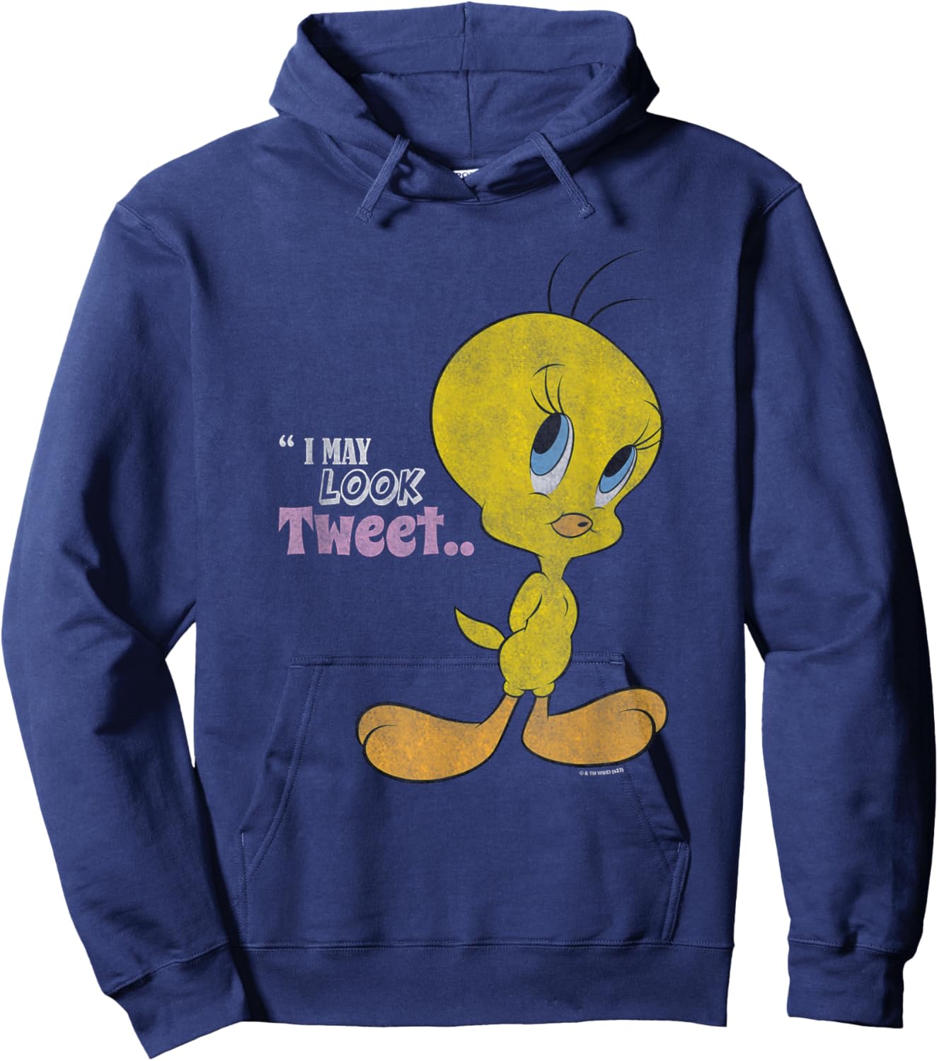 Looney Tunes I May Look Tweet Distressed Tweety Shot Hoodie - Hoodie | Navy
