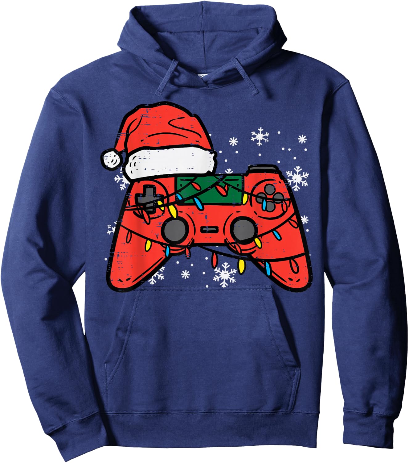 Christmas Gamer Controller Xmas Boys Kids Youth Men Teen Hoodie - Hoodie | Navy