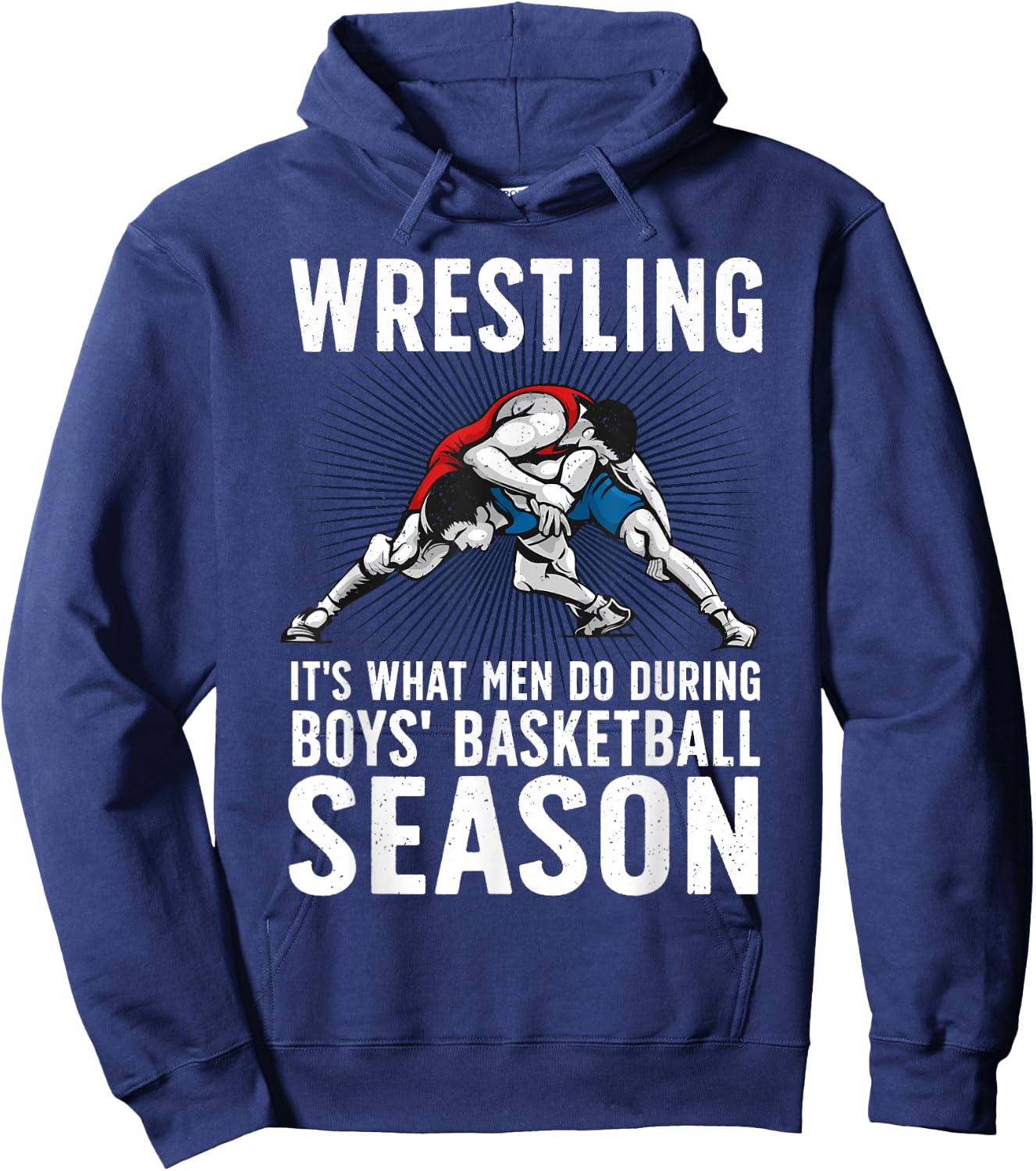 Cool Wrestling Art Boys Wrestle Wrestler Wrestling Hoodie - Hoodie | Navy