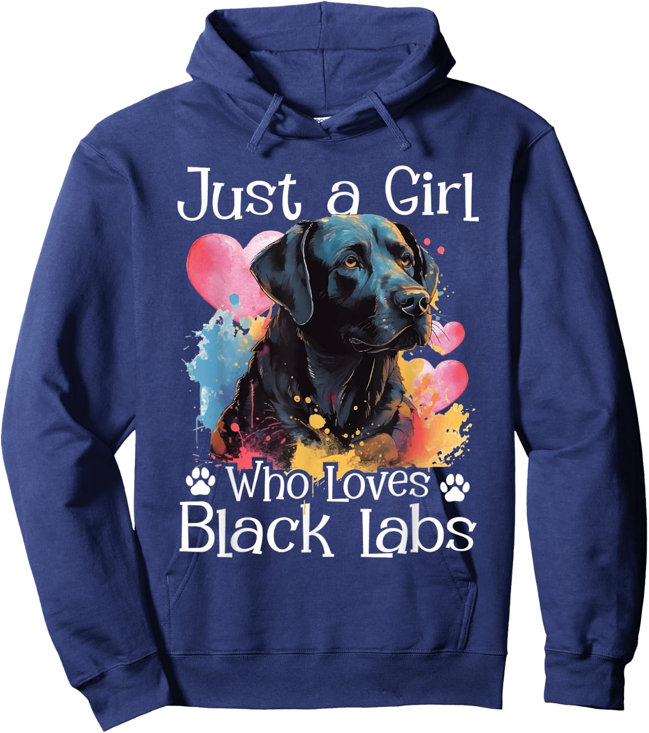 Just A Girl Who Loves Black Labs - Labrador Dog Lover Hoodie - Hoodie | Navy