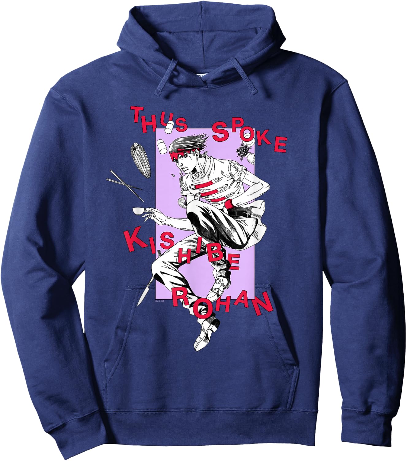 Thus Spoke Kishibe Rohan Rohan with Floating Logo Hoodie - Hoodie | Navy