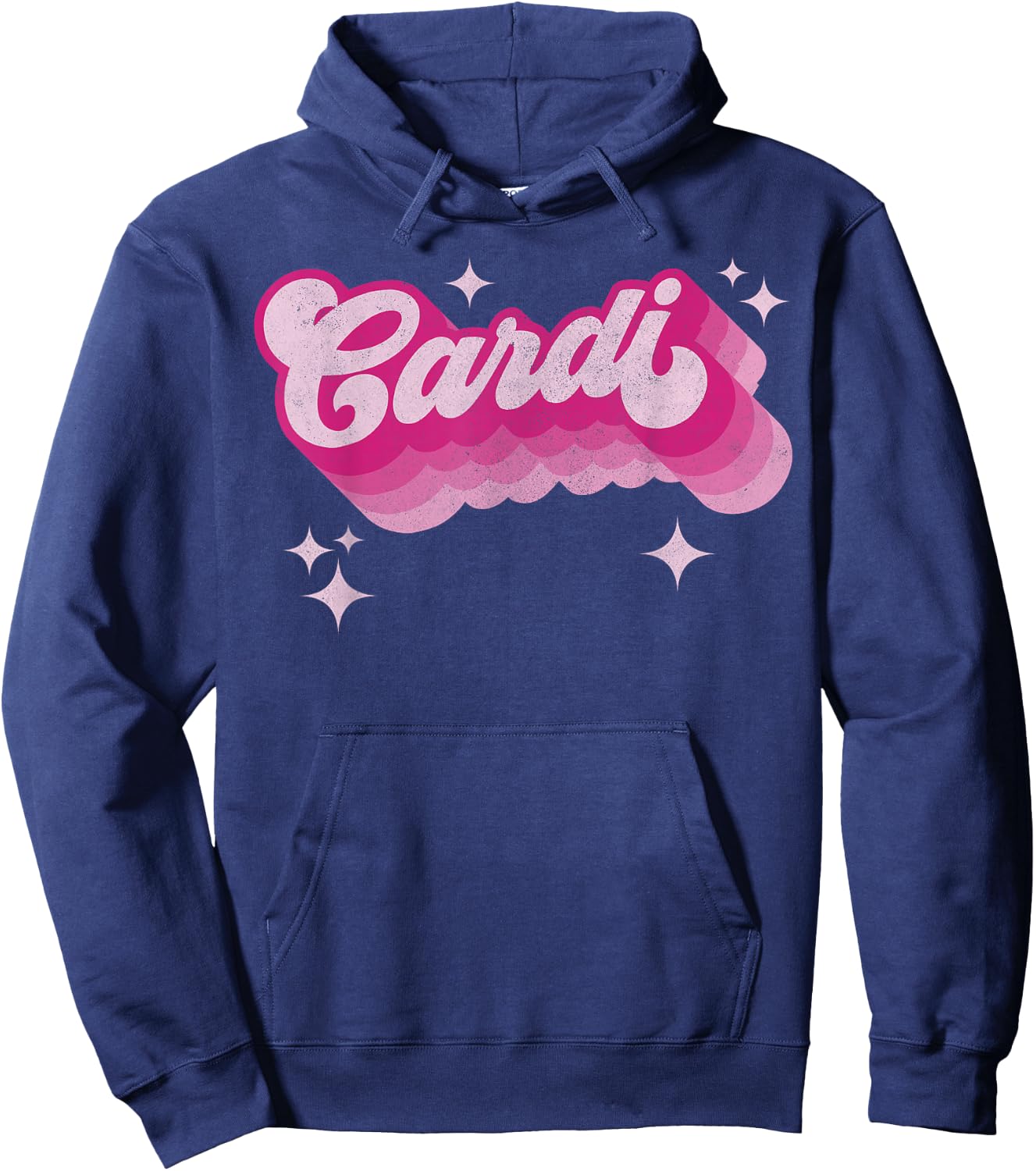 Cardi First Name Vintage Style Personalized Female 70s Retro Hoodie - Hoodie | Navy