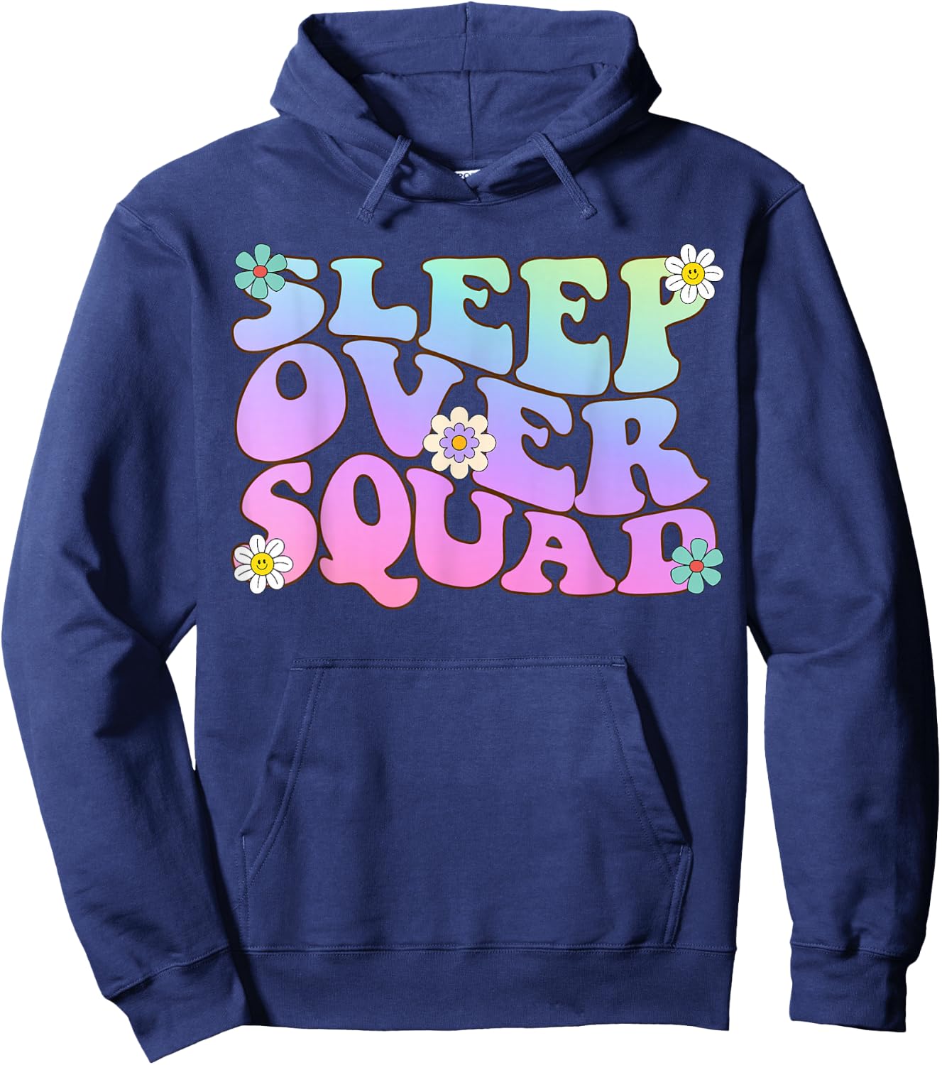 Funny Party Pyjamas Cute Overnight Party Team Sleepover Squad Hoodie - Hoodie | Navy