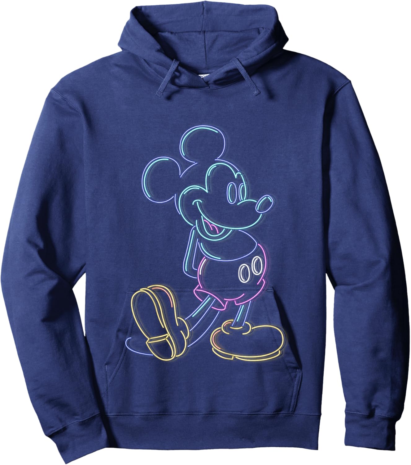 Kids Disney Mickey And Friends Mickey Neon Lights Sign Logo Hoodie - Hoodie | Navy