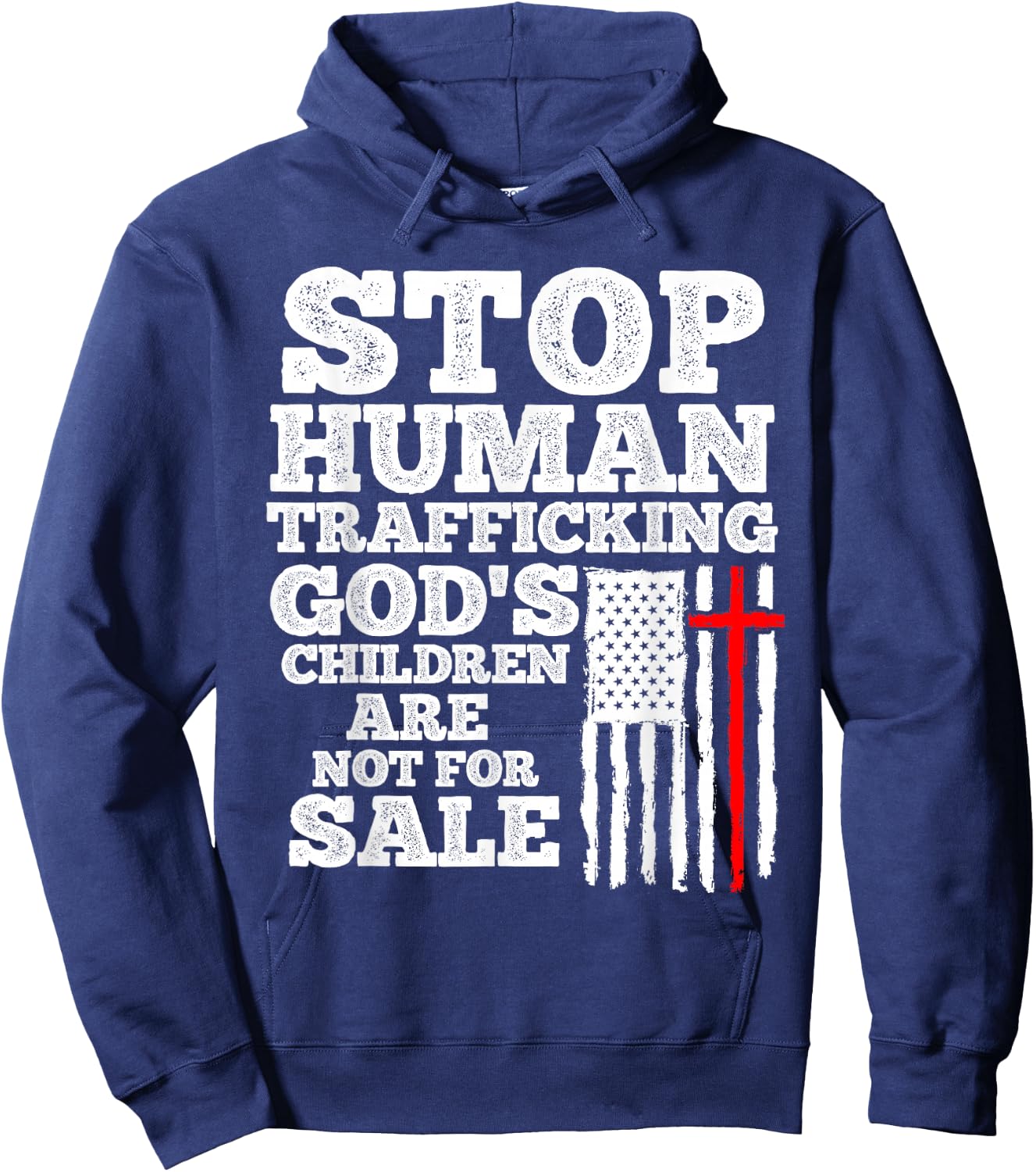 End Human Trafficking Politics Wake Up Children Faith Hoodie - Hoodie | Navy