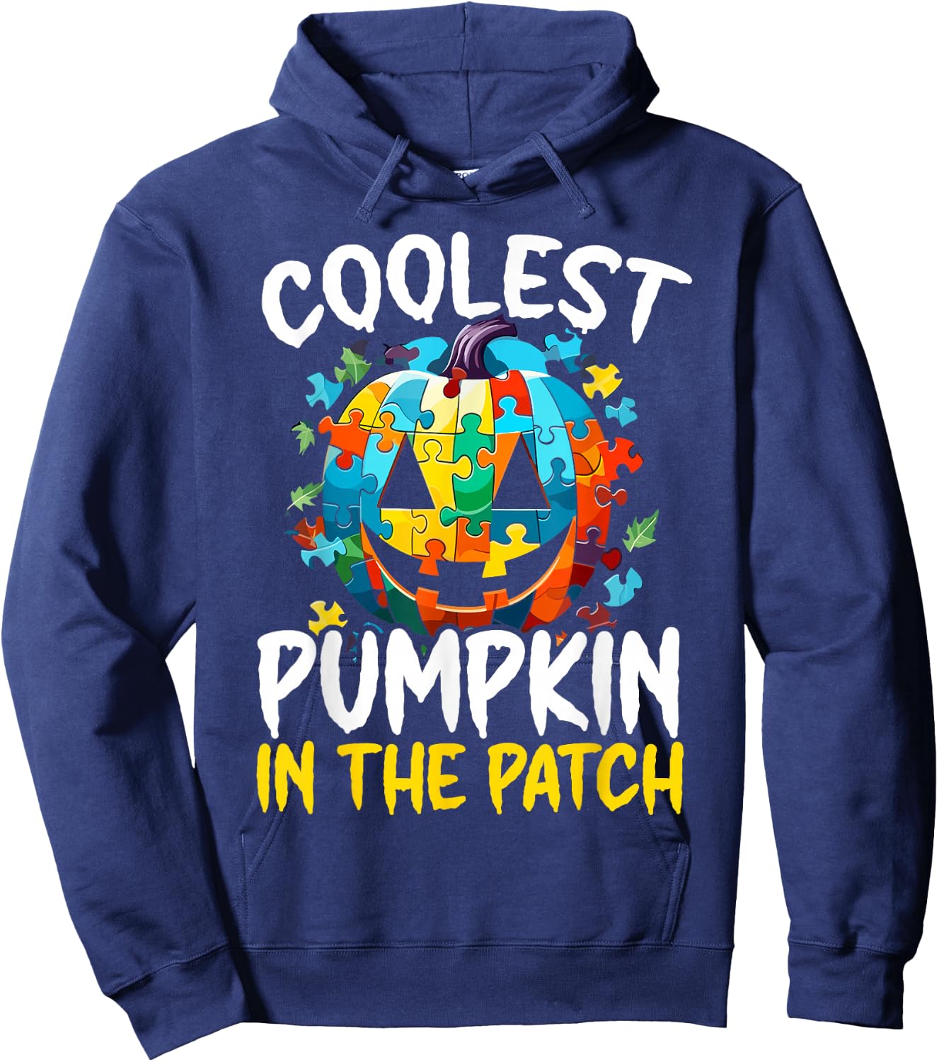 Autism Halloween Puzzle Trick Or Treat Autism Awareness Hoodie - Hoodie | Navy
