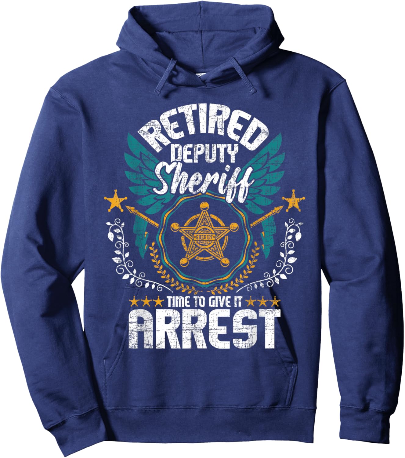 Retired Deputy Sheriff - Retirement Police Officer Patrolman Hoodie - Hoodie | Navy