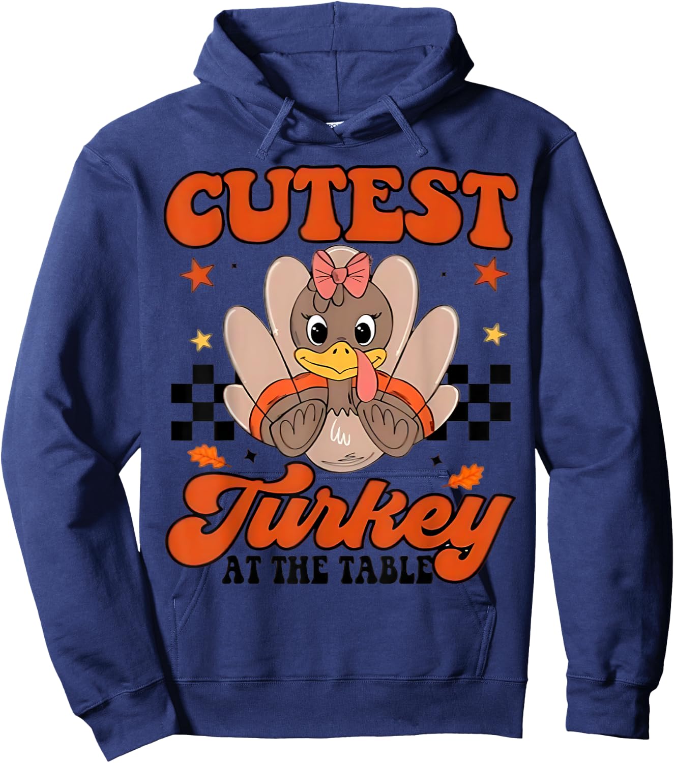 Thanksgiving Toddler Cutest Turkey At The Table Dinner Hoodie - Hoodie | Navy
