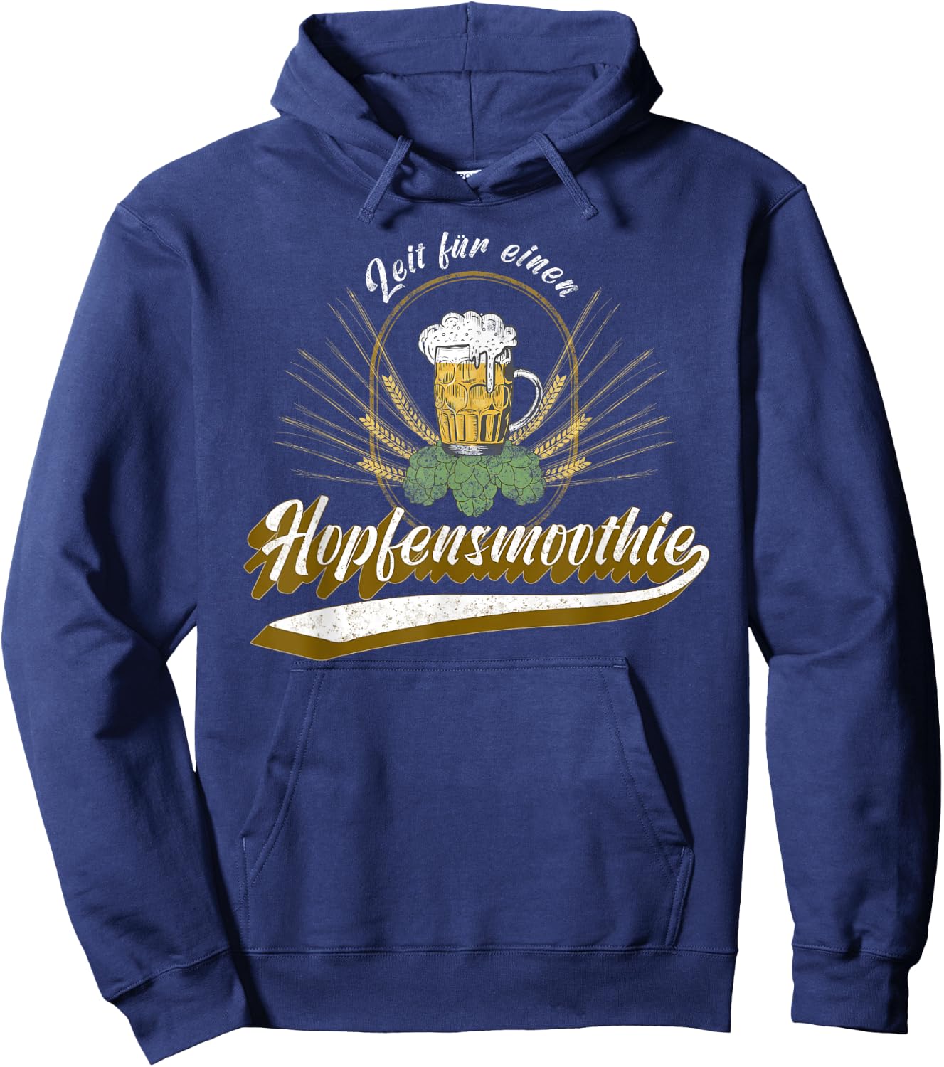 Retro Father's Day Time for Hop Smoothie Beer with Hops Hoodie - Hoodie | Navy