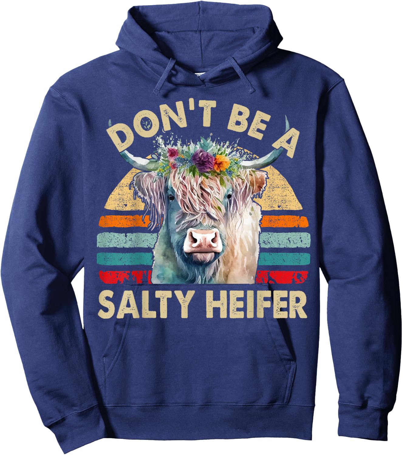 Highland Cow Hoodie - Hoodie | Navy