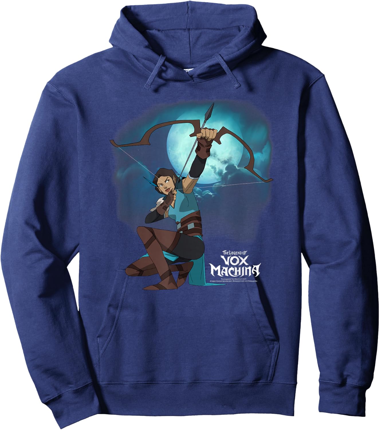 The Legend of Vox Machina Vex with Bow and Arrow Hoodie - Hoodie | Navy