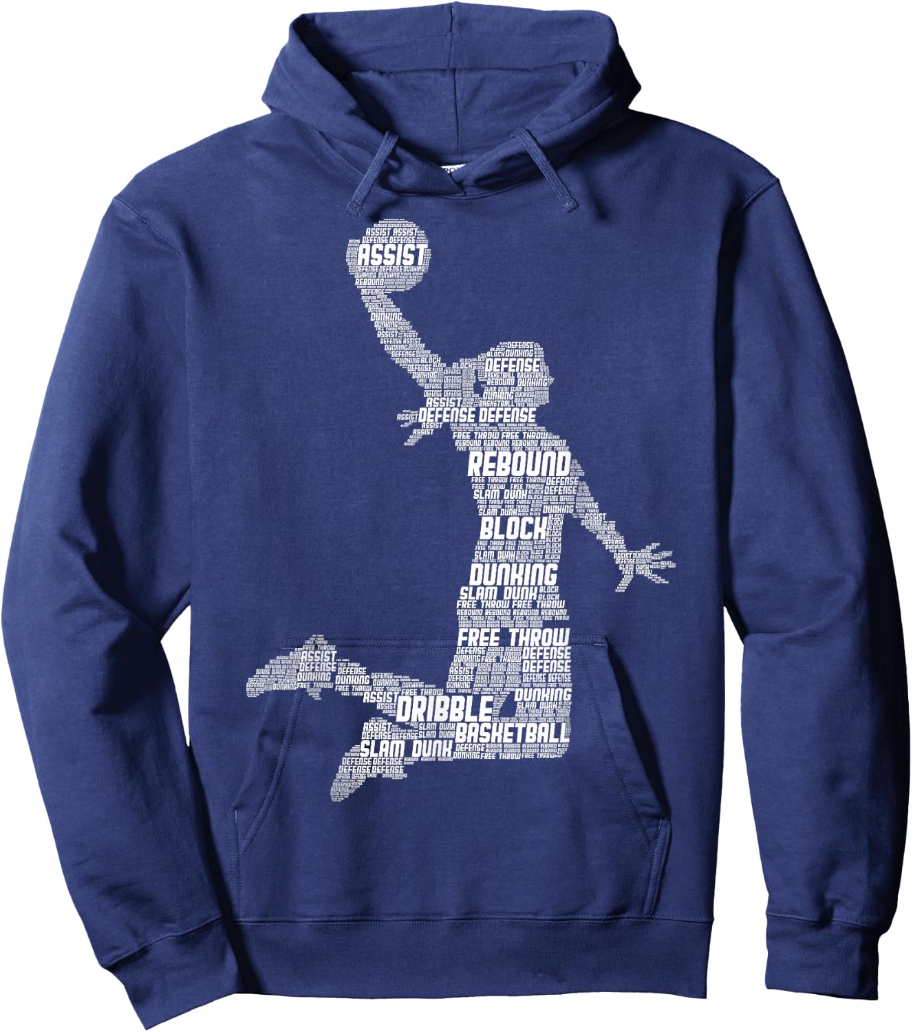 Basketball Girl Women Kids Girls Small Hoodie - Hoodie | Navy
