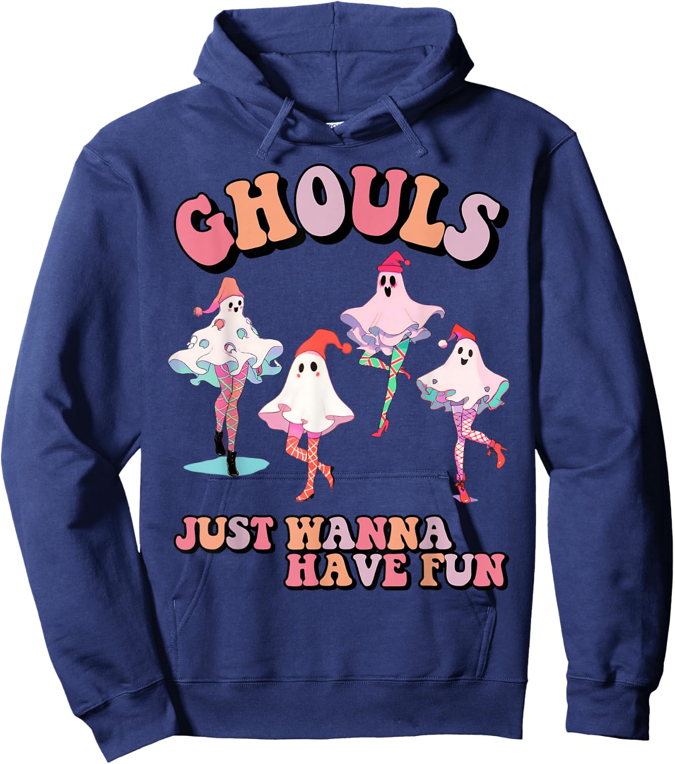 Ghouls just wanna have fun Retro Halloween Christmas girls Hoodie - Hoodie | Navy